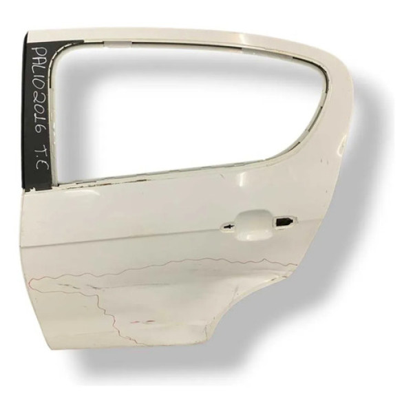 Porta Traseira Esquerda Fiat Palio 1.0 - 2016 A 2018 Detalhe Traseira Esquerda Branco