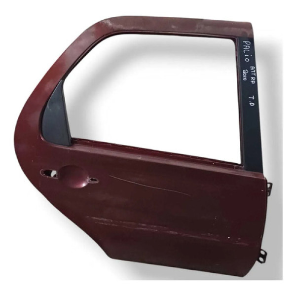 Porta Traseira Direita Fiat Palio Attractive 2010 A 2013 Traseira Direita Vermelho