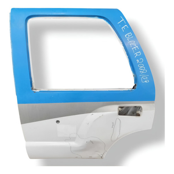 Porta Traseira Esquerda Chevrolet Blazer 2.4 2008 (detalhe) Branco Traseira Esquerda