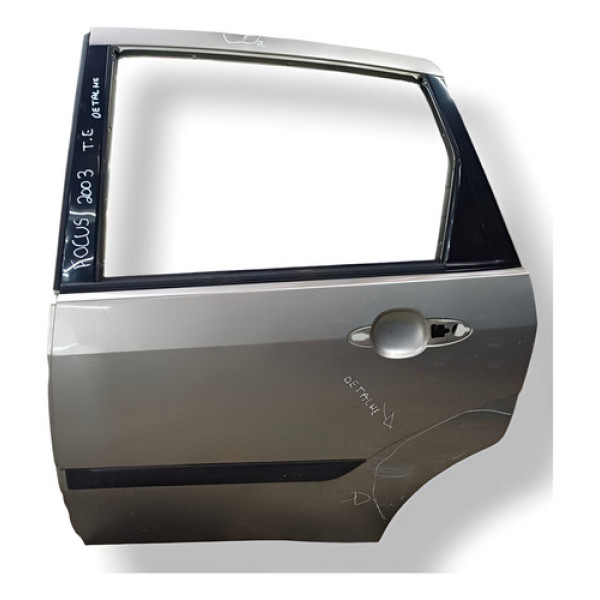 Porta Traseira Esquerda Ford Focus 2003 2004 2005 C Detalhe Traseira Esquerda Prateado