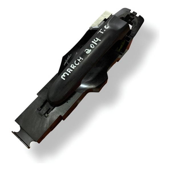 Maçaneta Externa Traseira Esquerda Nissan March 2014 2015 - Preto - Traseira