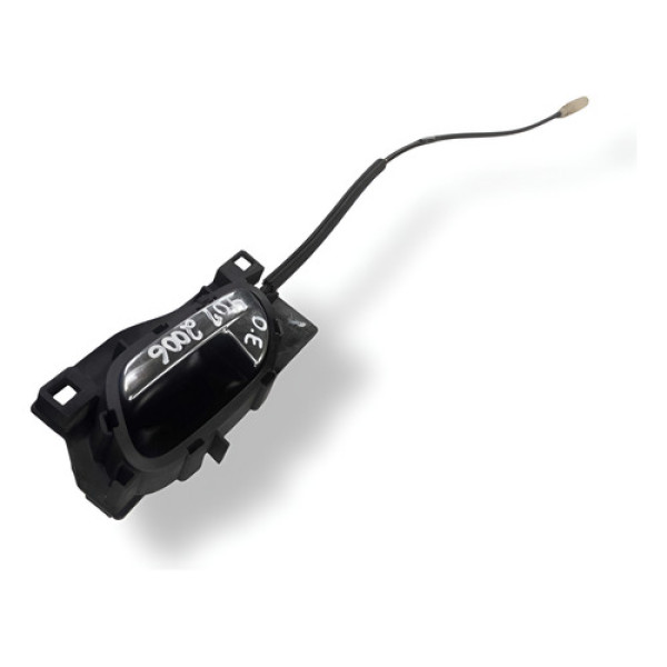 Maçaneta Interna Dianteira Esquerda Peugeot 407 Sw 2006 2007 Prateado Dianteira