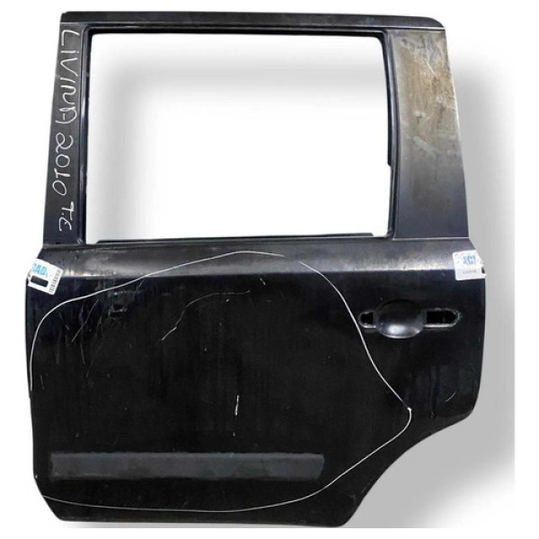 Porta Traseira Esquerda Nissan Livina 2010 2011 2012 Detalhe Traseira Esquerda Preto