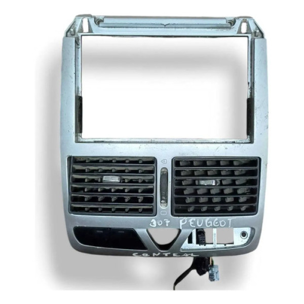 Moldura Painel Central Peugeot 307 2004/2005/2006 9634505077 Cinza