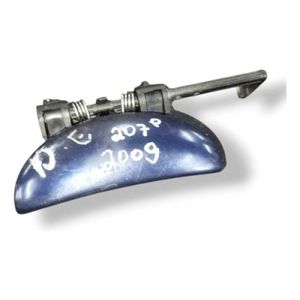 Maçaneta Externa Dianteira Esquerda Peugeot 207 Passion 2009 Azul Dianteira