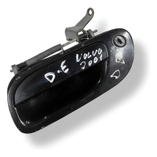 Maçaneta Externa Dianteira Esquerda Volvo S60 2001 2002 Preta Dianteira
