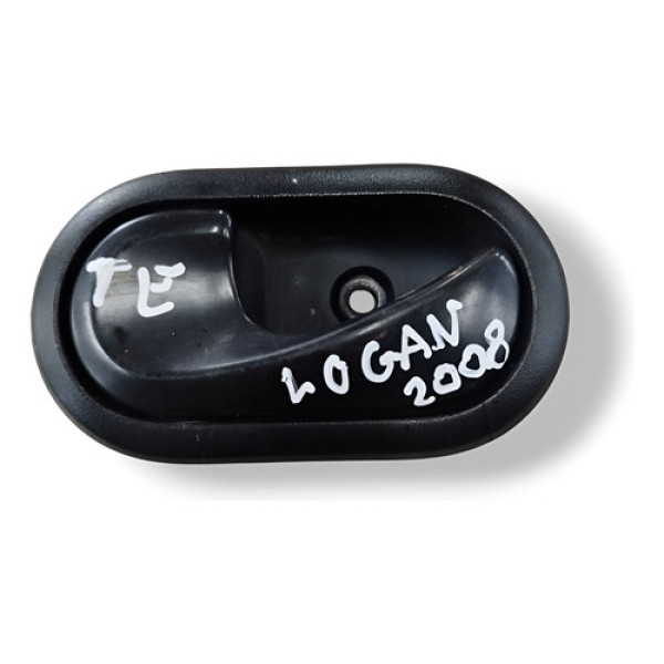 Maçaneta Interna Traseira Esquerda Renault  Logan 2008 2009 Preto Traseira