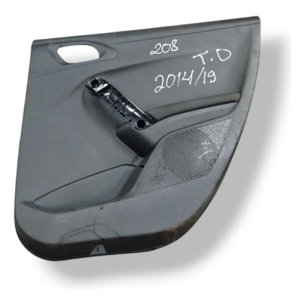 Forro Porta Traseiro Direito Peugeot  208  2014  9801305077 Cinza