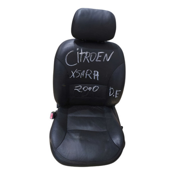 Banco Couro Dianteiro Esquerdo Citroen Xsara 1999 2000 Preto