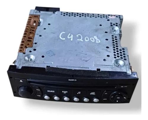 Módulo Radio Som Citroën C4 2008 2009 2010 2011 96649345xt Azul-turquesa
