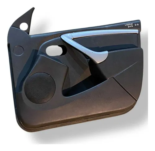 Forro Porta Dianteira Direita Renault Logan 2011 2012 Preto Com Detalhe Prateado