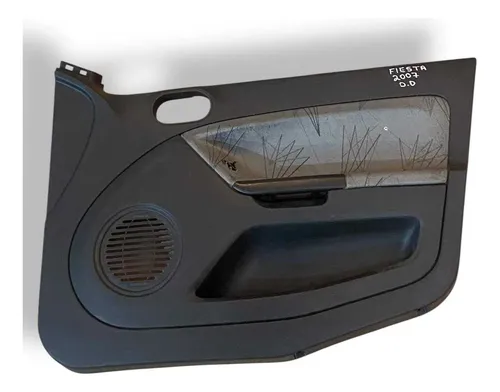 Forro Porta Dianteira Direita Ford Fiesta 2005 2006 2007 Preto Com Detalhe Cinza